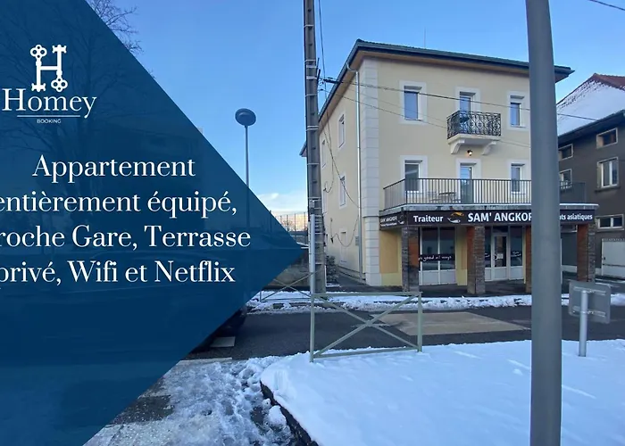 Homey Friendly - Proche Gare - Terrasse Privee - Wifi Апартаменты Ла-Рош-сюр-Форон
